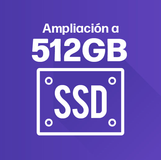 Ampliación a disco duro SSD de 512Gb - venta exclusiva con la compra de un portátil o cpu (se sustituirá por el disco actual)