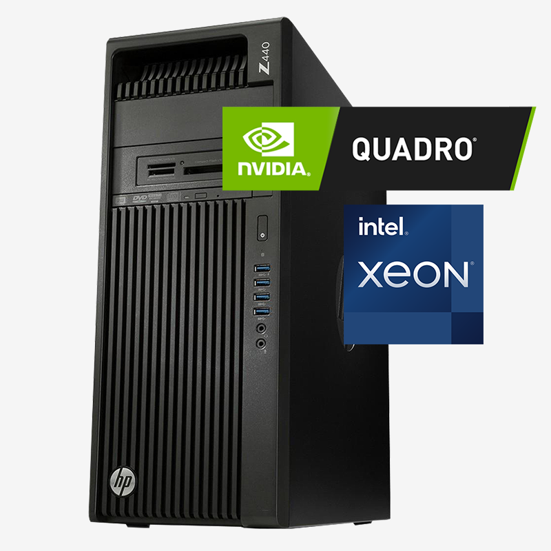 HP WORKSTATION Z440  / INTEL XEON E5 1650V3 3,5GHZ / 16GB RAM /HDD 1TB(500GB + 500GB) / NVIDIA QUADRO K2200 4GB / WIN 10 PRO / Estado estético "PRO LINE"